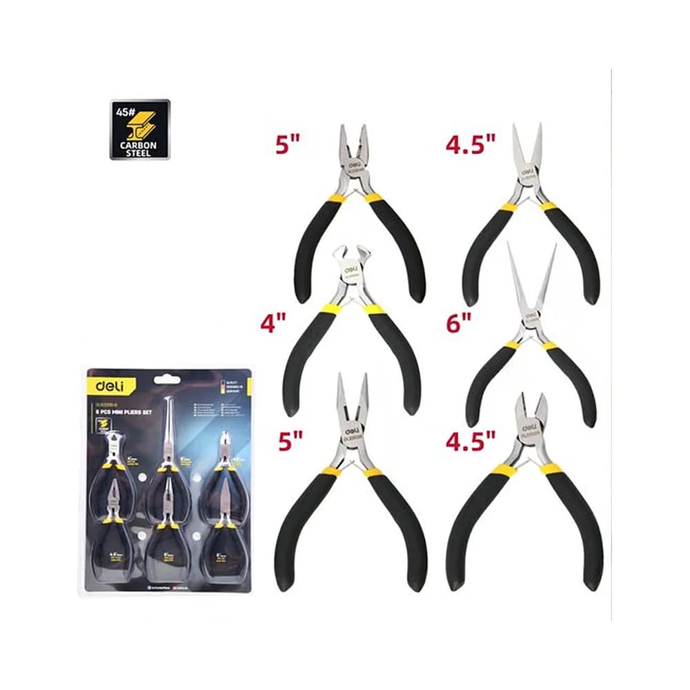Jogo de alicates mini variados (6pcs) Deli