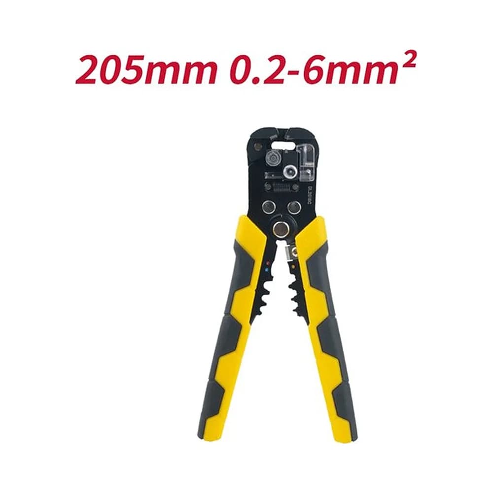 Alicate de crimpar e decapar - plug modular (4P, 6P, 8P) 8" de 205mm Deli