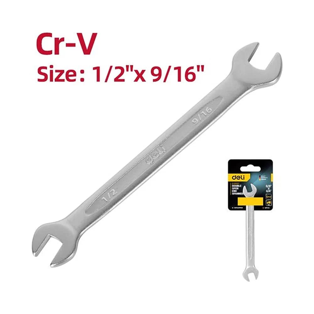 Chave fixa dupla 1/2 x 9/16" Deli