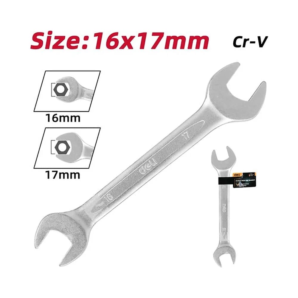Chave fixa dupla 16 x 17 mm Deli