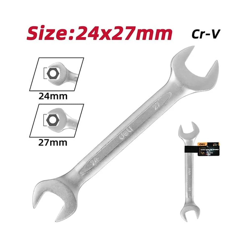 Chave fixa dupla 24 x 27 mm Deli