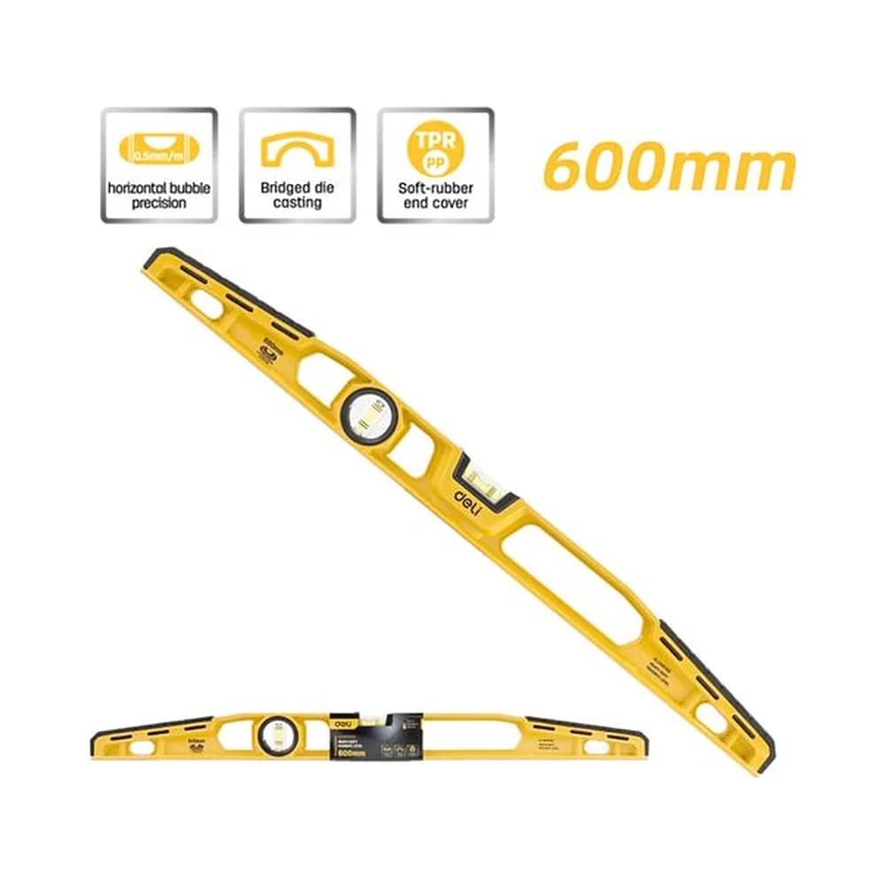 Nível de bolha profissional para Pedreiro 60cm Deli
